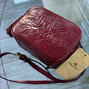 Crossbody bag by Patricia Nash - Josie Vintage Vegetable Tanned Rose Tooled